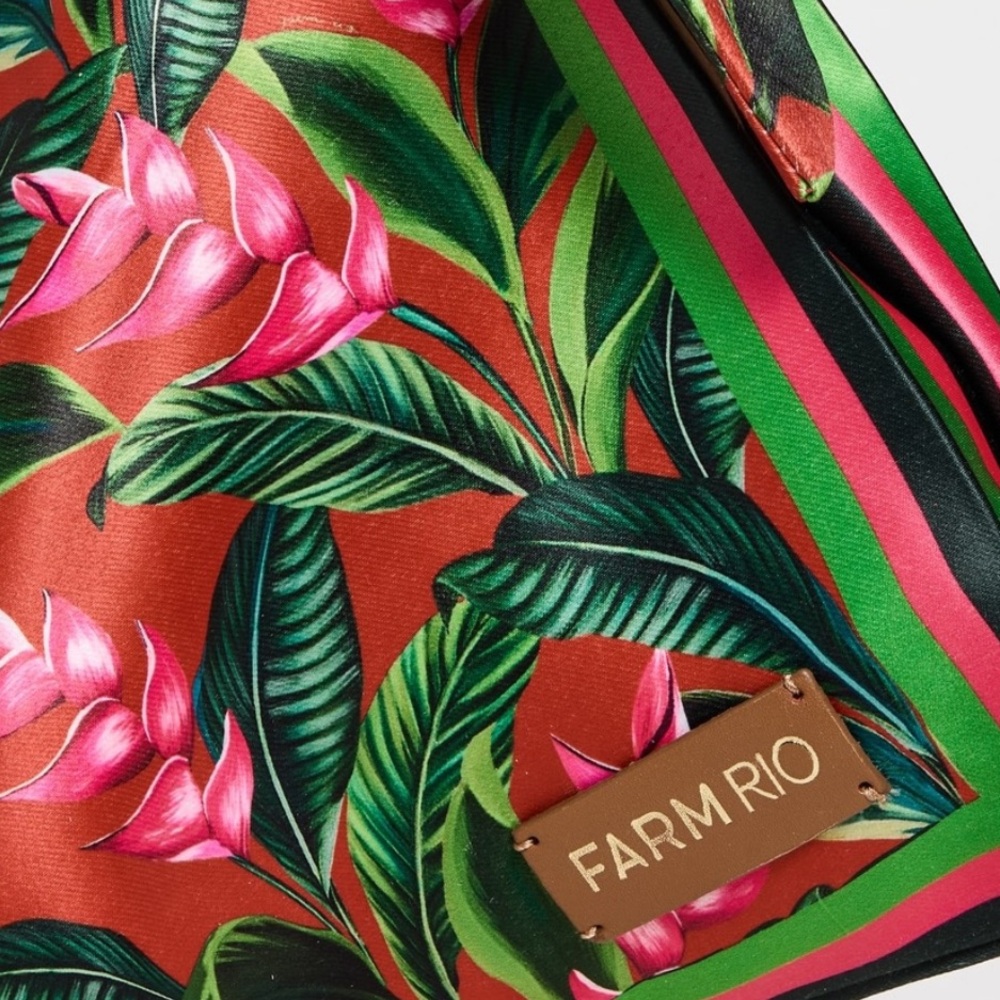 Farm Rio Tropical Print Women's scarf Bag NWT - Picture 4 of 6